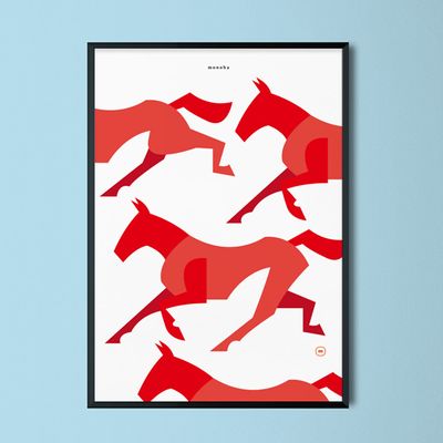 붉은 말의 기운 2 M 디자인 포스터 병오년 2026년