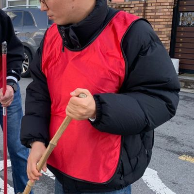 밴드형 팀조끼 레드 축구 풋살 행사용(WE5F93D)