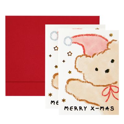 아트박스 산타모자베어 카드 2매입