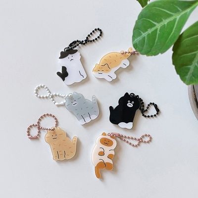 고양이 포즈 아크릴 키링