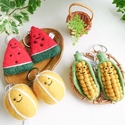 여름 과채 키링 3종 (수박, 참외, 옥수수)