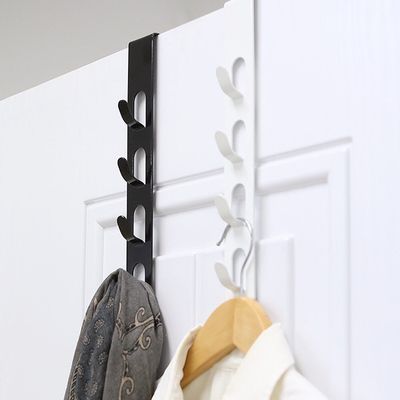 모자 가방 옷걸이 무타공 도어 4단 철제행거