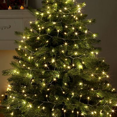 LED 500구 실버선 지네 전구 전원잭포함 12.5m