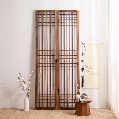 두짝 전통 창문(180cm) -직접 붙이는 창호지, 문고리