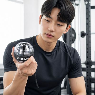 LED 자이로볼 전완근 악력기 손목 근력 강화 운동기구 헬스 보조기구(WFPFEBW)