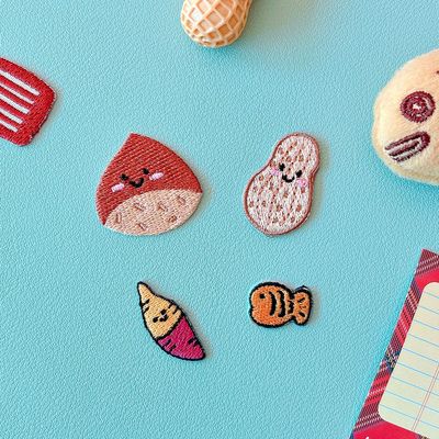 붕어빵 군고구마 땅콩 밤 자수 와펜