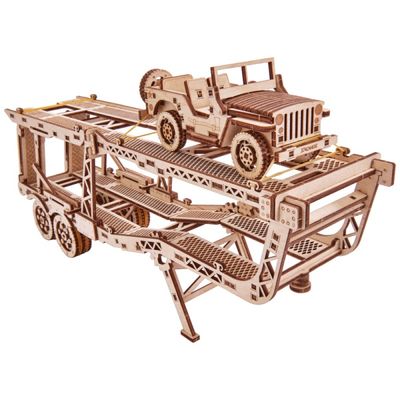 3D나무퍼즐 자동차 트레일러 모형 만들기 미니어처 취미