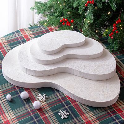 눈내린 스티로폼 받침 1P (반짝이 가루)