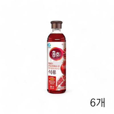 WL 청정원 마시는홍초 석류 900ml X 6개 에이드만들기 카페주스재료 건강음료 음료베이스(WFLQQ7C)