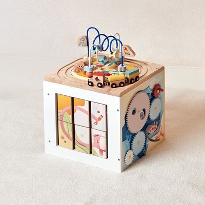 키앤비 원목롤러코스터 멀티 큐브+전동기차 포함