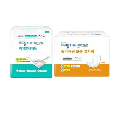 애니릴리프_깔개매트 1팩+속기저귀 일자형 1팩