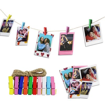 인스탁스 레인보우 포토라인 나무집게 (10P+끈)