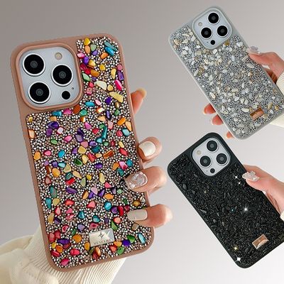 아이폰15 14 13 12 반짝이 스톤 데코덴 젤하드 케이스