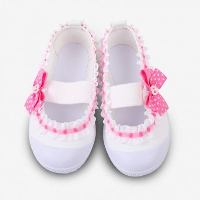 아사히 핑크레이스 실내화   아동 유아 유치원