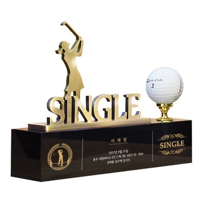 WL 싱글패 여성 SSC12 금속 커팅 골프트로피 기념패(WFLRCHW)