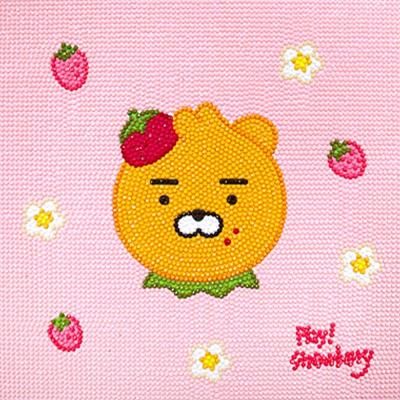 카카오프렌즈 딸기리틀라이언 보석십자수 캔버스25x25