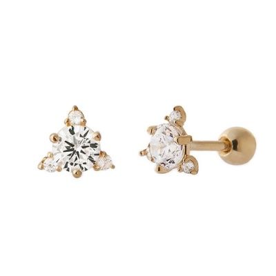 14K 화이트 자스민 피어싱