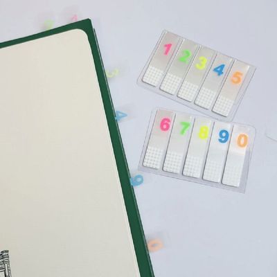 숫자 인덱스 투명 필름지 사무용 서류 분류 라벨지 점착 스티커 체크리스트 공부용(WFP8BQ7)