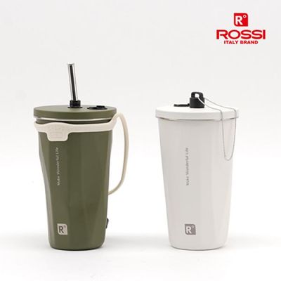 로시 보냉 보온병 스트랩 스트로 텀블러 600ml
