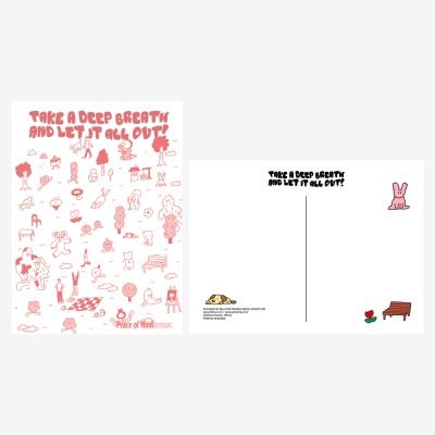 POM Deep Breath 일러스트 빅엽서