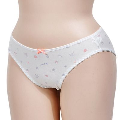 감각적인 형광리본 패턴 내츄럴 면스판 삼각 팬티(WFJ69IW)