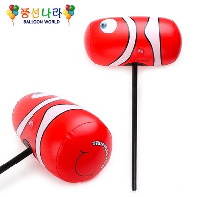 Balloon World 물고기 파티용품 장난감 망치풍선 망치 소품 삑삑이 미니(WFPCU4S)