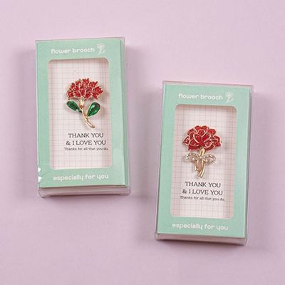 카네이션브로치 장식꽃 악세서리 꽃브로치 고급카네이션장식(WFJ71HG)