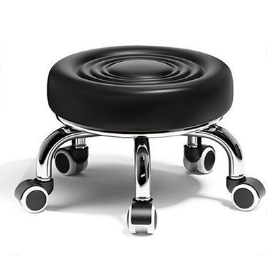 바퀴회전의자 앉은뱅이 회전의자 이동의자 블랙 J658