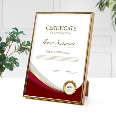 탁상용 액자 상장 포토프레임 골드 A4(WFLOVXW)