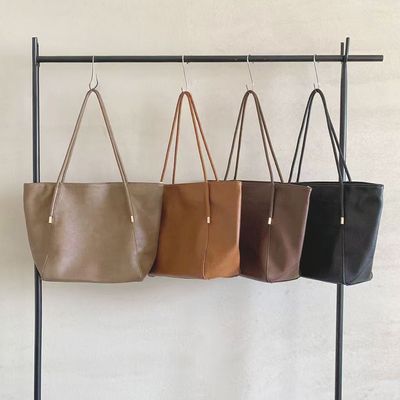 MT_24234 사계절 데일리 베이직 레더 숄더 쇼퍼백