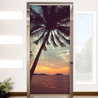 dc518-노을지는해변가_현관문시트지