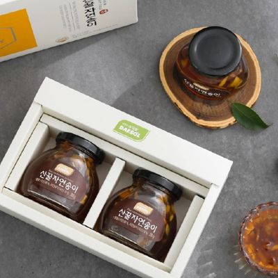참자연 산꿀자연송이세트(유리병) 200g 2개