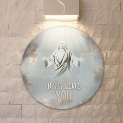 cr324-원형아크릴액자_예수사랑