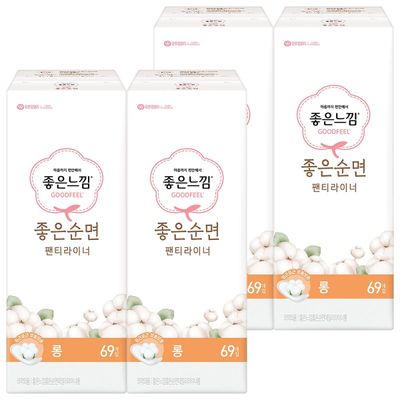 좋은느낌 좋은 순면 라이너 69개 x 4팩