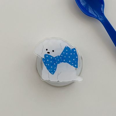 [맥세이프 아크릴스마트톡] blue big ribbon ppokku