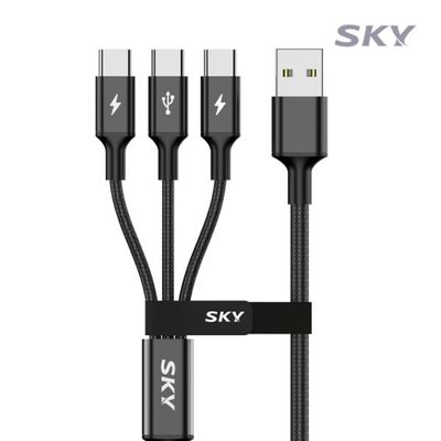 스카이 3in1 27W USB-A to C타입 고속충전 케이블