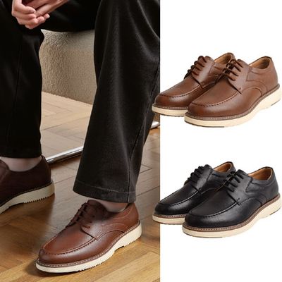 모던한 실루엣의 남성용 브라운 블랙 단화 HY-LIE