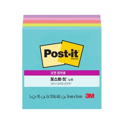3M 654-5SSMA 슈퍼노바 네온즈 포스트잇 76X76mm