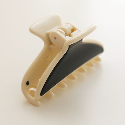 바이데이지 프랑스 블랙&화이트 반묶음 집게핀 Bh0868