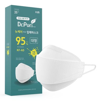 닥터퓨리 KFAD 비말차단 뉴케어 입체마스크 25매입