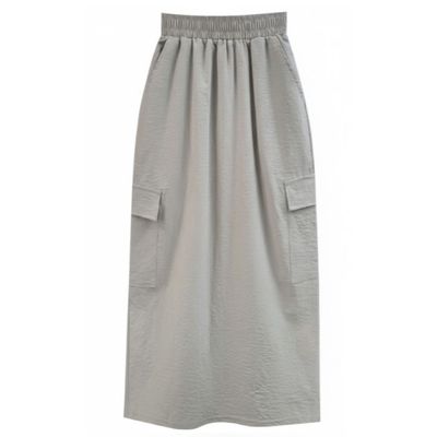 지키루 바스락 카고 밴딩 롱 스커트