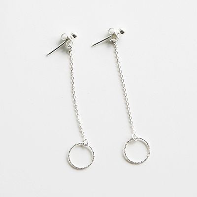 커팅링 체인 귀걸이