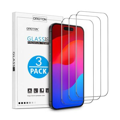 오모톤 아이폰15pro 액정 강화유리 보호필름 3매 Set