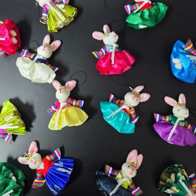 전통 한복 토끼 인형 키링 외국인 선물 한국 기념품