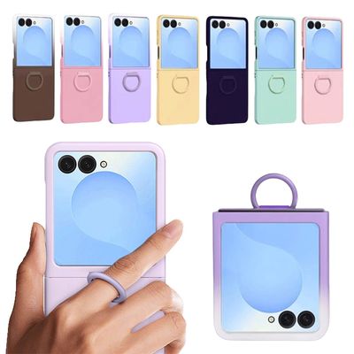 갤럭시z플립 7 FE 6 5 파스텔 링 고리 슬림 PC 케이스