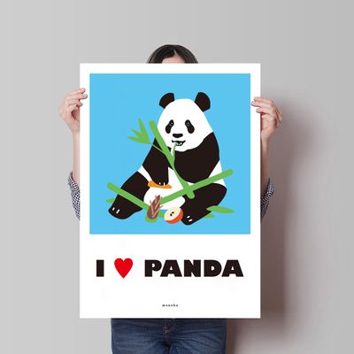 판다 2 M 디자인 포스터 동물 자이언트 판다