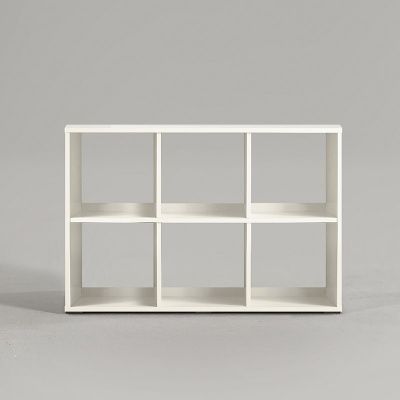 로리 화이트 오픈 책장 2단 6칸 (착불)