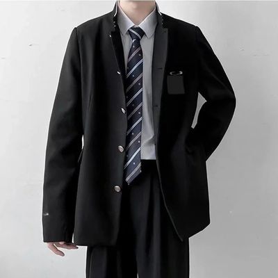 5버튼 블랙 남자 자켓 바지세트 교복 학생복