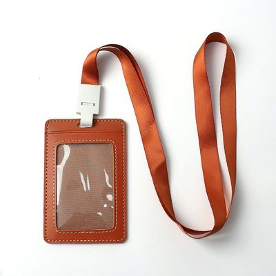 가죽 세로형 신분증 케이스 사원증 목걸이(WFLOPXO)