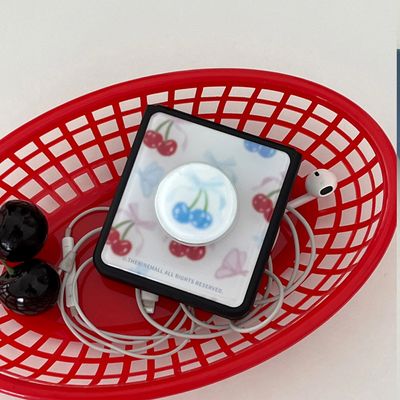 blurry cherry case Z플립 블랙 맥세이프 범퍼케이스